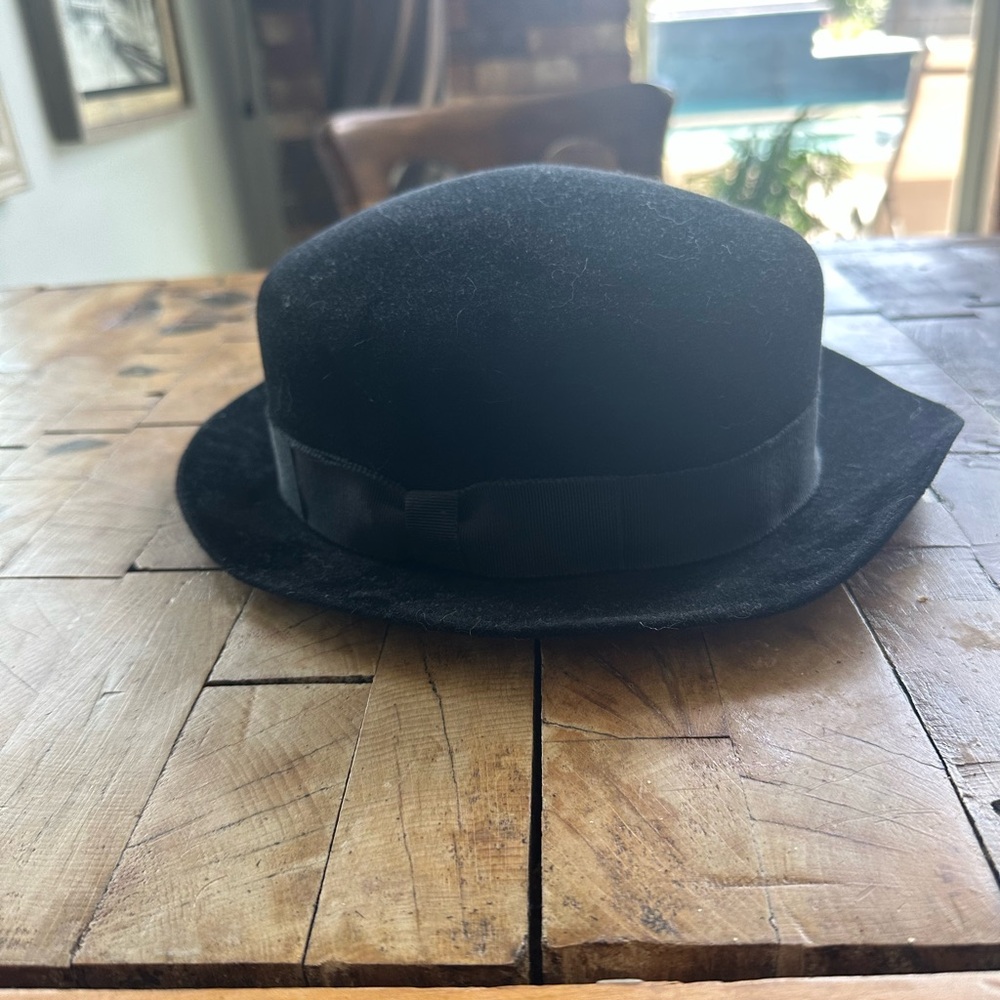 Classic Emporio Armani Black Bowler Hat